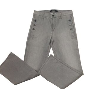 J BRAND Zion 3 Button Capri Gray Jeans Size 26